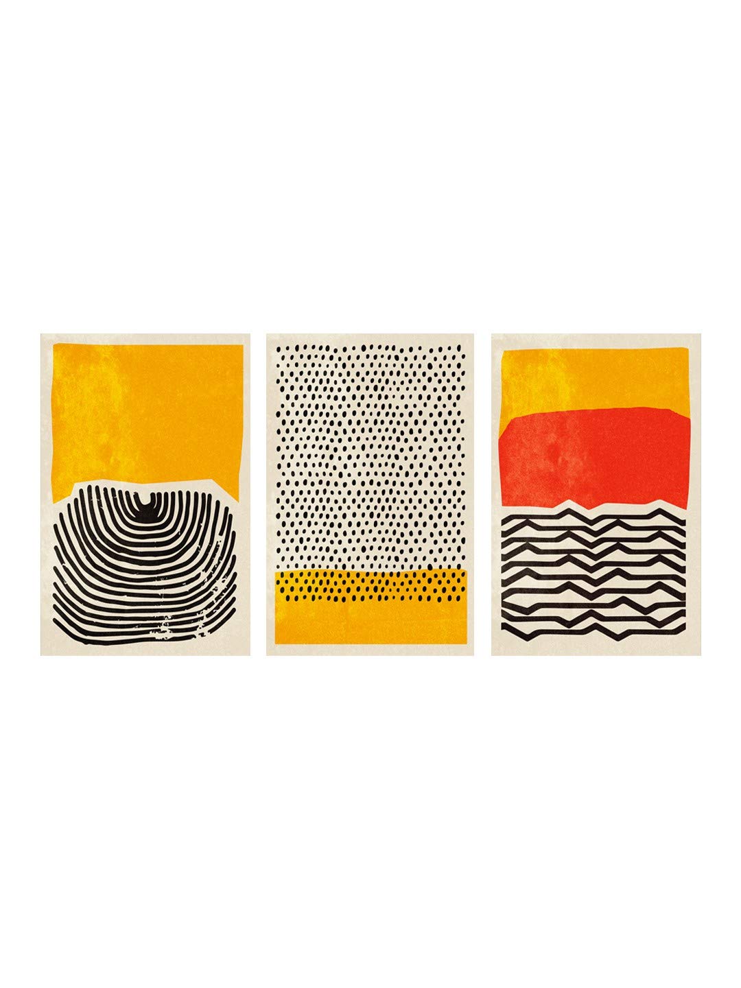 999Store Abstract Yellow Black Orange Wall Art Canvas Painting(Canvas_30X54 Inches) 3Fcanvas217